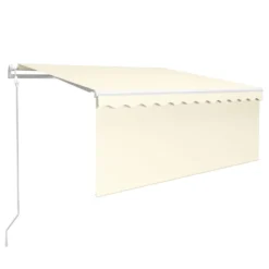 VIDAXL Auvent Rétractable Automatique Avec Store 3,5x2,5 M Crème