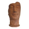 Statue Visage Métal Mosaïque 108 Cm - Brun