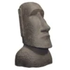 Statue Jardin Moaï 30 Cm - Gris Anthracite 30 Cm