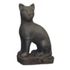 Statue Jardin Chat Assis 45 Cm - Gris Anthracite 45 Cm