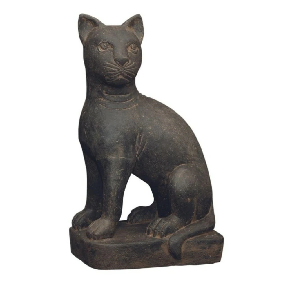 Statue Jardin Chat Assis 45 Cm - Gris Anthracite 45 Cm 1 Statue Jardin Chat Assis 45 Cm - Gris Anthracite 45 Cm