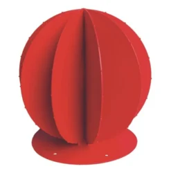 Cactus Métal Boule ø 30 Cm - Rouge