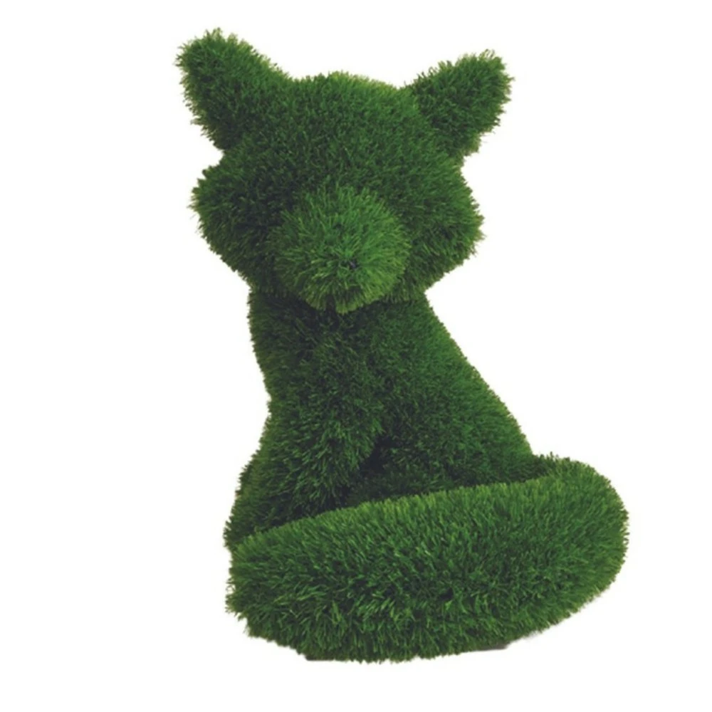Peluche De Jardin Renard En Gazon Synthétique - Vert 50 Cm 1 Peluche De Jardin Renard En Gazon Synthétique - Vert 50 Cm