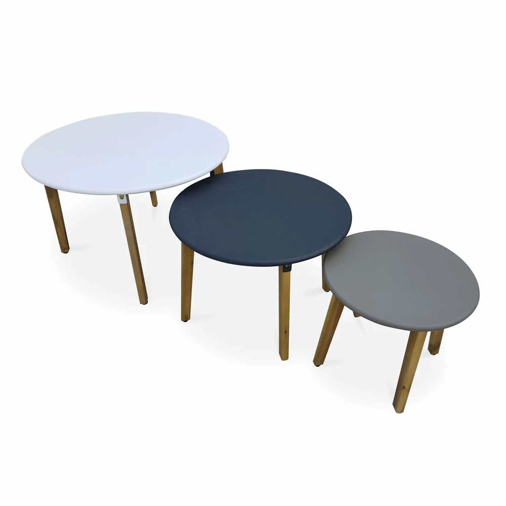 Salon De Jardin Bas 4 Places Komodo – Ensemble Canapé 2 Places Et 2 Fauteuils Avec 3 Tables Gigognes. Résine Tressée Effet Rotin. 4 Salon De Jardin Bas 4 Places Komodo – Ensemble Canapé 2 Places Et 2 Fauteuils Avec 3 Tables Gigognes. Résine Tressée Effet Rotin. – Image 4