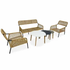 Salon De Jardin Bas 4 Places Komodo – Ensemble Canapé 2 Places Et 2 Fauteuils Avec 3 Tables Gigognes. Résine Tressée Effet Rotin. 12 Salon De Jardin Bas 4 Places Komodo – Ensemble Canapé 2 Places Et 2 Fauteuils Avec 3 Tables Gigognes. Résine Tressée Effet Rotin. -Konst Decor Magasin 6446765929d4e0.04282660