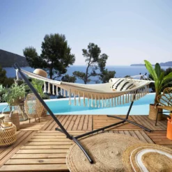 Hamac Beige à Franges Terre Inconnue 285 X 90 Cm 7 Hamac Beige à Franges Terre Inconnue 285 X 90 Cm -Konst Decor Magasin 644be8b92e27f8.72658908