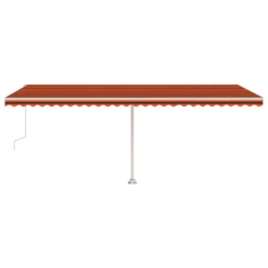 VIDAXL Auvent Automatique Capteur De Vent Led 600x300 Cm Orange Marron -Konst Decor Magasin 64515c61386568.59678470