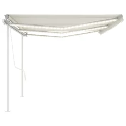 VIDAXL Auvent Automatique Capteur De Vent/led 6x3 M Crème 11 VIDAXL Auvent Automatique Capteur De Vent/led 6x3 M Crème -Konst Decor Magasin 64515c677fbe06.77630311