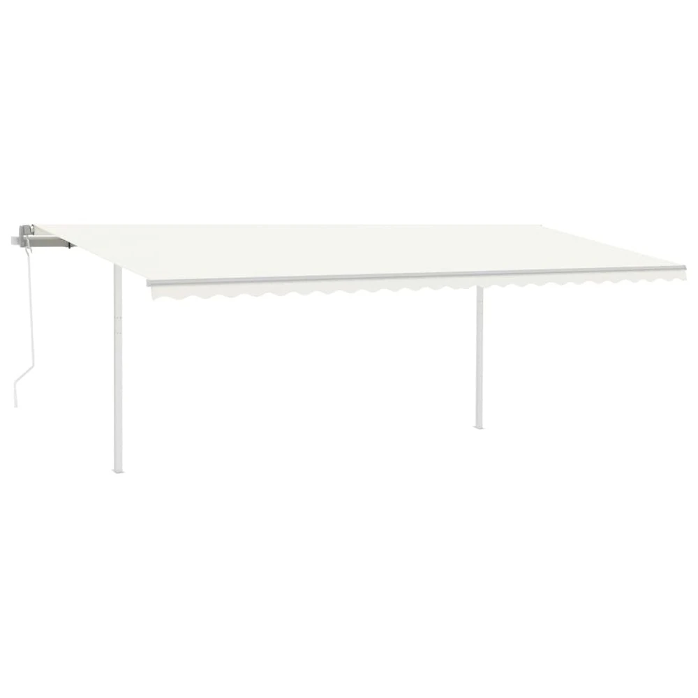 VIDAXL Auvent Automatique Capteur De Vent/led 6x3 M Crème 2 VIDAXL Auvent Automatique Capteur De Vent/led 6x3 M Crème – Image 2