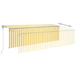 VIDAXL Auvent Rétractable Automatique Avec Store 5x3 M Jaune Et Blanc 10 VIDAXL Auvent Rétractable Automatique Avec Store 5x3 M Jaune Et Blanc -Konst Decor Magasin 64515c6c4c3c34.62044891