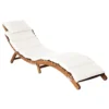 VIDAXL Chaise Longue Bois En Acacia Avec Coussin