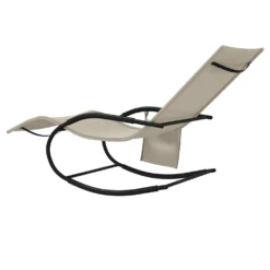 VIDAXL Chaises Longues à Bascule 2 Pcs Crème Acier Et Textilène 12 VIDAXL Chaises Longues à Bascule 2 Pcs Crème Acier Et Textilène -Konst Decor Magasin 64535012d8cd06.67150932