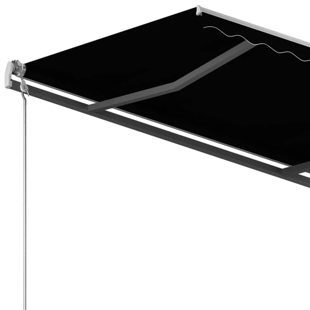 VIDAXL Auvent Rétractable Automatique Avec Poteaux 4x3 M Anthracite 7 VIDAXL Auvent Rétractable Automatique Avec Poteaux 4x3 M Anthracite – Image 7