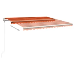 VIDAXL Auvent Rétractable Automatique 450x350 Cm Orange Et Marron 9 VIDAXL Auvent Rétractable Automatique 450x350 Cm Orange Et Marron -Konst Decor Magasin 645657c90c9374.70717518