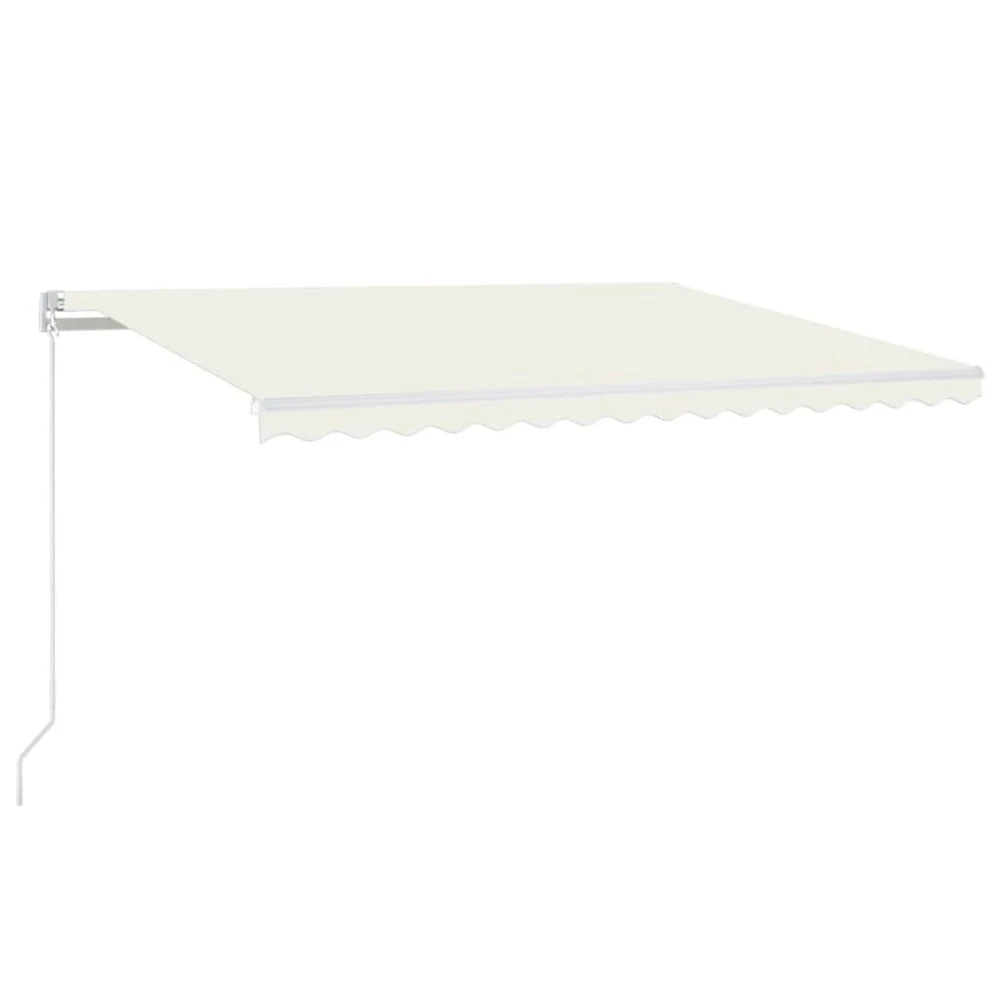 VIDAXL Auvent Manuel Rétractable Avec Led 450x350 Cm Crème 1 VIDAXL Auvent Manuel Rétractable Avec Led 450x350 Cm Crème