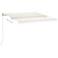 VIDAXL Auvent Manuel Rétractable Avec Led 450x350 Cm Crème 9 VIDAXL Auvent Manuel Rétractable Avec Led 450x350 Cm Crème -Konst Decor Magasin 645657cba32be9.69286119