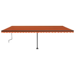VIDAXL Auvent Manuel Rétractable Avec Led 600x350 Cm Orange Et Marron 9 VIDAXL Auvent Manuel Rétractable Avec Led 600x350 Cm Orange Et Marron -Konst Decor Magasin 645657d05aebc9.41263370