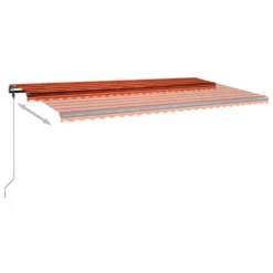 VIDAXL Auvent Manuel Rétractable Avec Led 600x350 Cm Orange Et Marron 11 VIDAXL Auvent Manuel Rétractable Avec Led 600x350 Cm Orange Et Marron -Konst Decor Magasin 645657d0610453.06326086