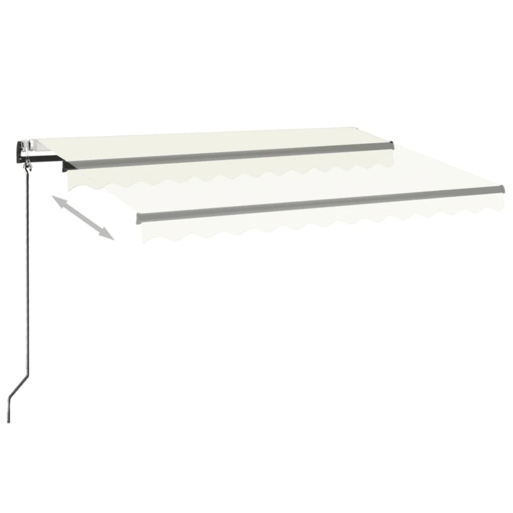 VIDAXL Auvent Automatique Avec Capteur De Vent Et Led 350x250 Cm Crème 3 VIDAXL Auvent Automatique Avec Capteur De Vent Et Led 350x250 Cm Crème – Image 3