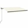 VIDAXL Auvent Automatique Avec Capteur De Vent Et Led 350x250 Cm Crème