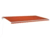VIDAXL Auvent Rétractable Automatique 600x350 Cm Orange Et Marron