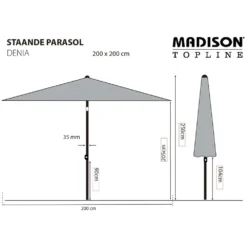 Madison Parasol Denia 200x200 Cm Taupe 12 Madison Parasol Denia 200x200 Cm Taupe -Konst Decor Magasin 6458018b182099.76631319