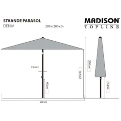 Madison Parasol Denia 200x200 Cm écru 12 Madison Parasol Denia 200x200 Cm écru -Konst Decor Magasin 645801bba26635.31816104