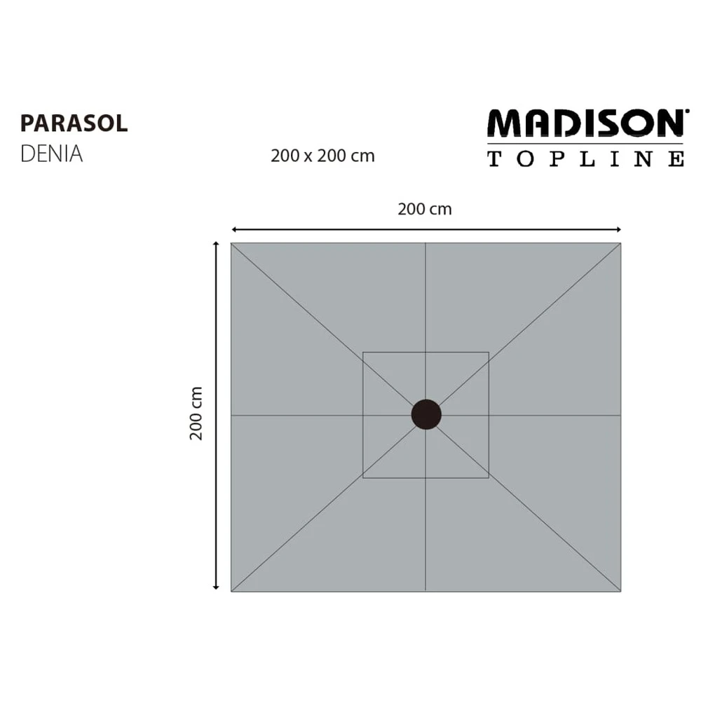 Madison Parasol Denia 200x200 Cm écru 7 Madison Parasol Denia 200x200 Cm écru – Image 7