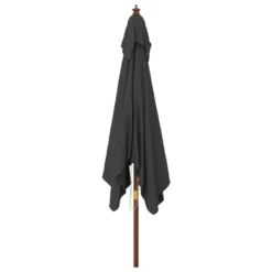 VIDAXL Parasol De Jardin Avec Mât En Bois Noir 300x300x273 Cm 10 VIDAXL Parasol De Jardin Avec Mât En Bois Noir 300x300x273 Cm -Konst Decor Magasin 645801e112e268.45105102