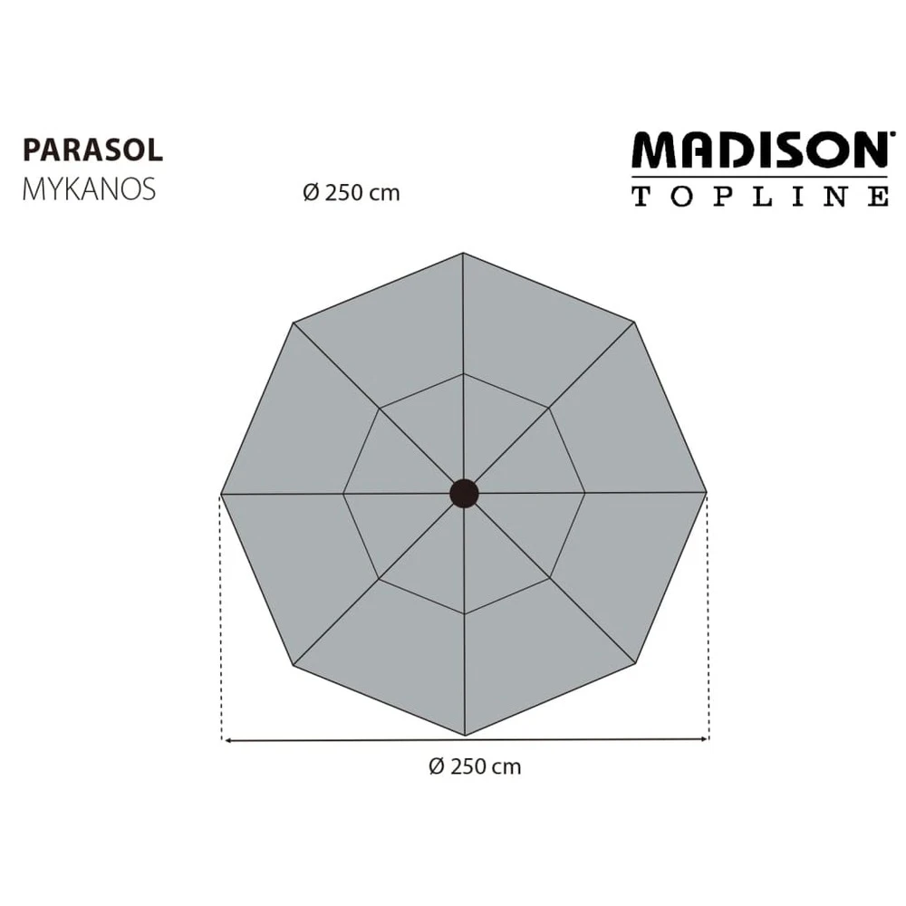 Madison Parasol Mykanos 250 Cm écru 7 Madison Parasol Mykanos 250 Cm écru – Image 7