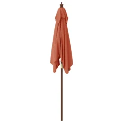 VIDAXL Parasol De Jardin Avec Mât En Bois Terre Cuite 198x198x231 Cm 10 VIDAXL Parasol De Jardin Avec Mât En Bois Terre Cuite 198x198x231 Cm -Konst Decor Magasin 645801ebc82447.47101964