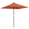 VIDAXL Parasol De Jardin Avec Mât En Bois Terre Cuite 198x198x231 Cm