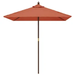 VIDAXL Parasol De Jardin Avec Mât En Bois Terre Cuite 198x198x231 Cm 9 VIDAXL Parasol De Jardin Avec Mât En Bois Terre Cuite 198x198x231 Cm -Konst Decor Magasin 645801ebd33496.16832593