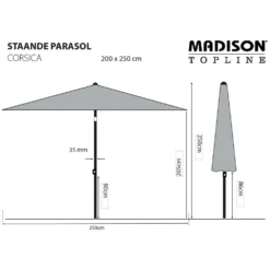 Madison Parasol Corsica 200x250 Cm Vert 12 Madison Parasol Corsica 200x250 Cm Vert -Konst Decor Magasin 645801f0235e92.16257187