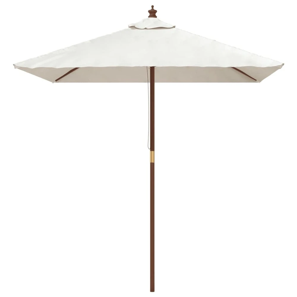 VIDAXL Parasol De Jardin Avec Mât En Bois Sable 198x198x231 Cm 3 VIDAXL Parasol De Jardin Avec Mât En Bois Sable 198x198x231 Cm – Image 3