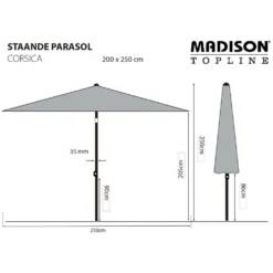 Madison Parasol Corsica 200x250 Cm Taupe 12 Madison Parasol Corsica 200x250 Cm Taupe -Konst Decor Magasin 6458020ae82851.91353284