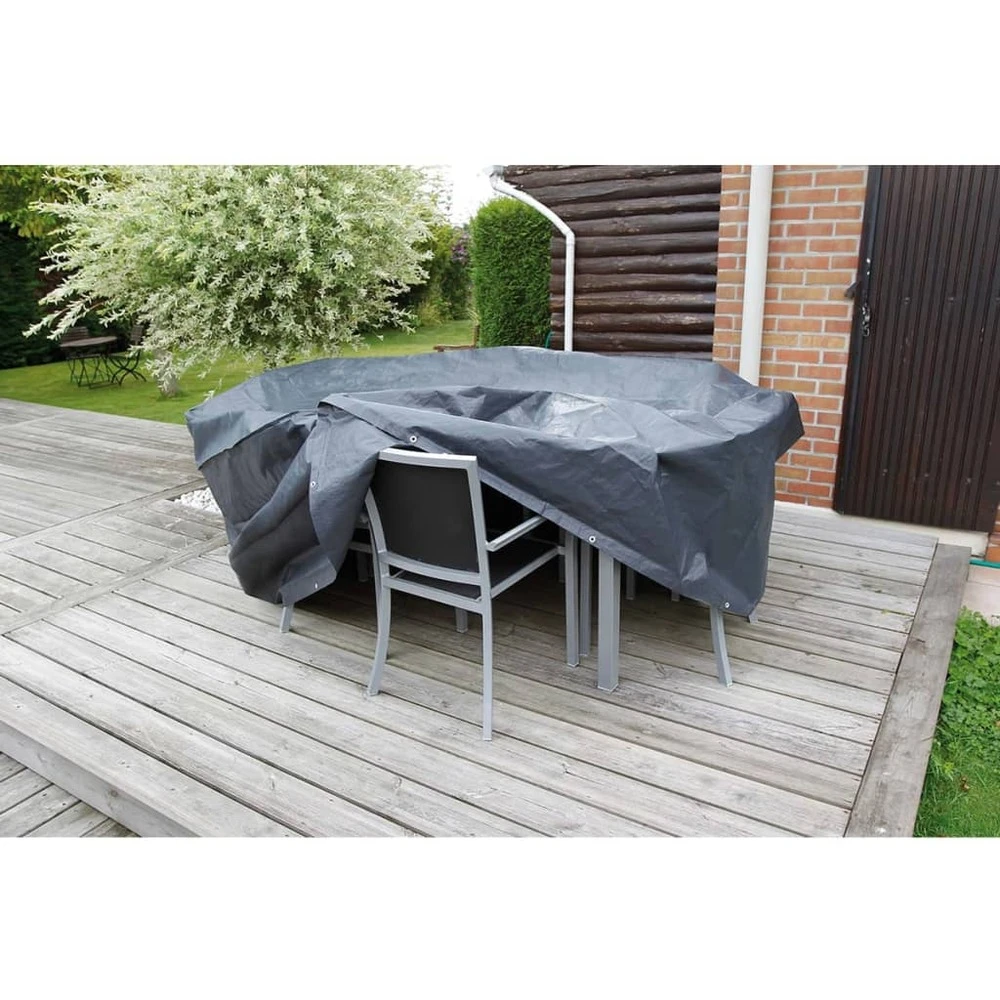 Nature Housse De Mobilier De Jardin Pour Tables Rondes 205x205x90 Cm 2 Nature Housse De Mobilier De Jardin Pour Tables Rondes 205x205x90 Cm – Image 2