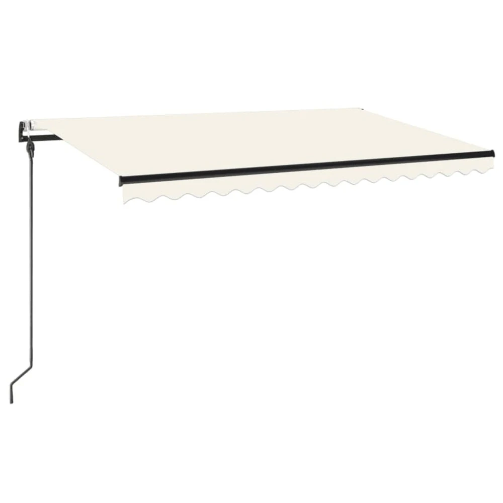 VIDAXL Auvent Rétractable Automatique 450x300 Cm Crème 2 VIDAXL Auvent Rétractable Automatique 450x300 Cm Crème – Image 2