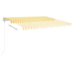 VIDAXL Auvent Rétractable Automatique 450x300 Cm Jaune Et Blanc 10 VIDAXL Auvent Rétractable Automatique 450x300 Cm Jaune Et Blanc -Konst Decor Magasin 645a959f59ccc2.77401717