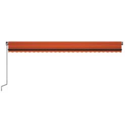 VIDAXL Auvent Manuel Rétractable 600x350 Cm Orange Et Marron -Konst Decor Magasin 645a95a2ef6da6.29987462