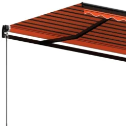 VIDAXL Auvent Manuel Rétractable 600x350 Cm Orange Et Marron -Konst Decor Magasin 645a95a30caac7.05026730