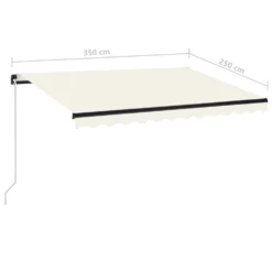 VIDAXL Auvent Manuel Rétractable Avec Led 350x250 Cm Crème 13 VIDAXL Auvent Manuel Rétractable Avec Led 350x250 Cm Crème -Konst Decor Magasin 645a95a83eeb17.89462222
