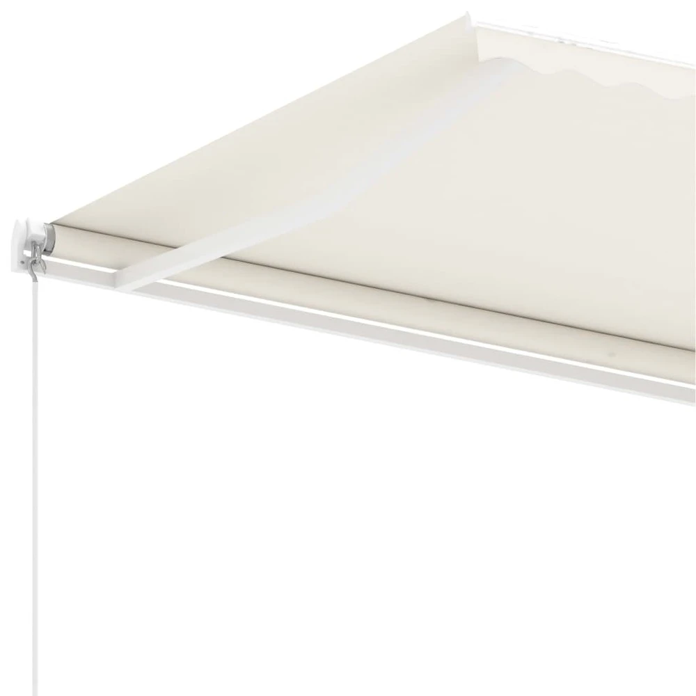 VIDAXL Auvent Manuel Rétractable Sur Pied 450x350 Cm Crème 7 VIDAXL Auvent Manuel Rétractable Sur Pied 450x350 Cm Crème – Image 7