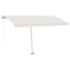 VIDAXL Auvent Manuel Rétractable Sur Pied 450x350 Cm Crème 11 VIDAXL Auvent Manuel Rétractable Sur Pied 450x350 Cm Crème -Konst Decor Magasin 645a95ad5a67a0.63889213