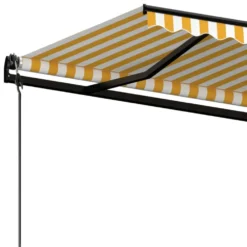 VIDAXL Auvent Rétractable Automatique 450x300 Cm Jaune Et Blanc 11 VIDAXL Auvent Rétractable Automatique 450x300 Cm Jaune Et Blanc -Konst Decor Magasin 645a95af2ccc90.07398151
