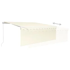 VIDAXL Auvent Manuel Rétractable Avec Store Et Led 4,5x3 M Crème 10 VIDAXL Auvent Manuel Rétractable Avec Store Et Led 4,5x3 M Crème -Konst Decor Magasin 645a95b46c9423.45908640