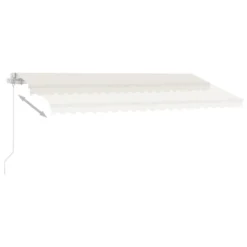 VIDAXL Auvent Manuel Rétractable Avec Led 450x300 Cm Crème 13 VIDAXL Auvent Manuel Rétractable Avec Led 450x300 Cm Crème -Konst Decor Magasin 645a95b9c13c99.52262491