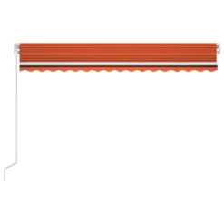VIDAXL Auvent Manuel Rétractable 450x350 Cm Orange Et Marron 10 VIDAXL Auvent Manuel Rétractable 450x350 Cm Orange Et Marron -Konst Decor Magasin 645a95c1e446f5.08982684