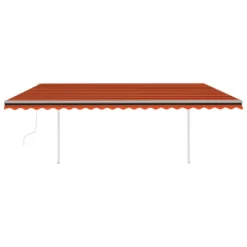 VIDAXL Auvent Rétractable Automatique Et Poteaux 5x3m Orange Et Marron 9 VIDAXL Auvent Rétractable Automatique Et Poteaux 5x3m Orange Et Marron -Konst Decor Magasin 645a95c542d968.82918397