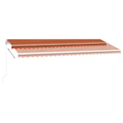 VIDAXL Auvent Manuel Rétractable Avec Led 500x350 Cm Orange Et Marron 10 VIDAXL Auvent Manuel Rétractable Avec Led 500x350 Cm Orange Et Marron -Konst Decor Magasin 645a95c7021374.85766718